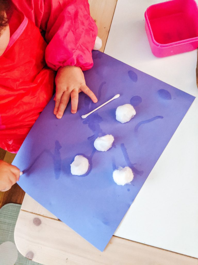 Painting with water activity for toddlers and babies.